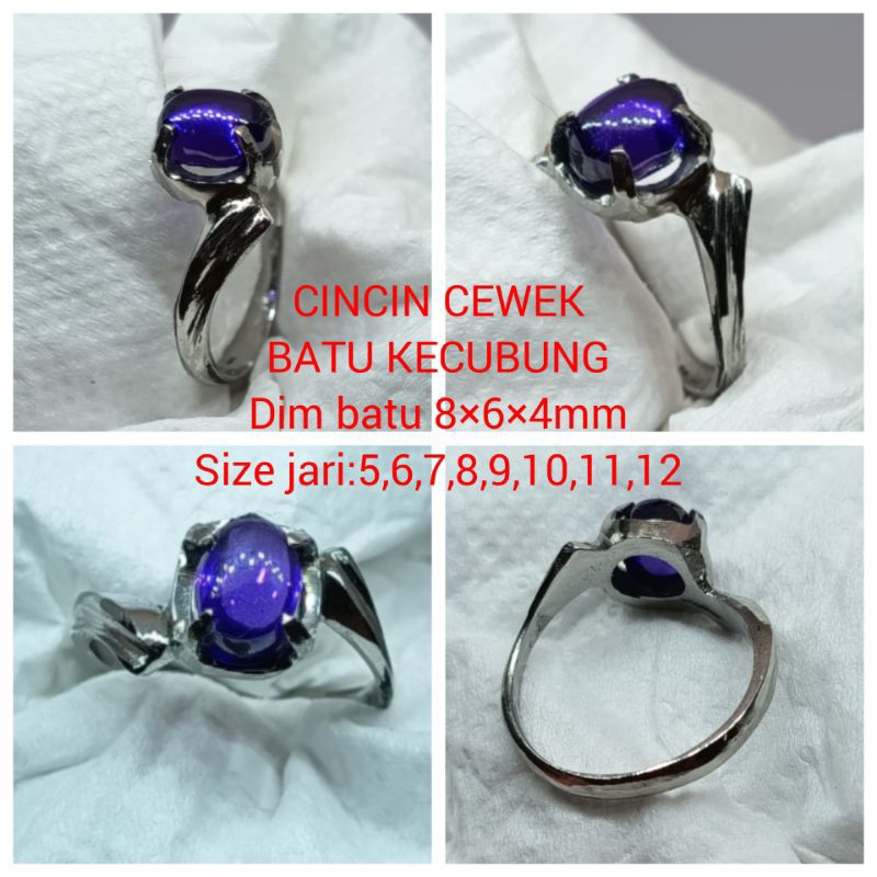 CINCIN CEWEK BATU KECUBUNG UNGU KALIMANTAN
