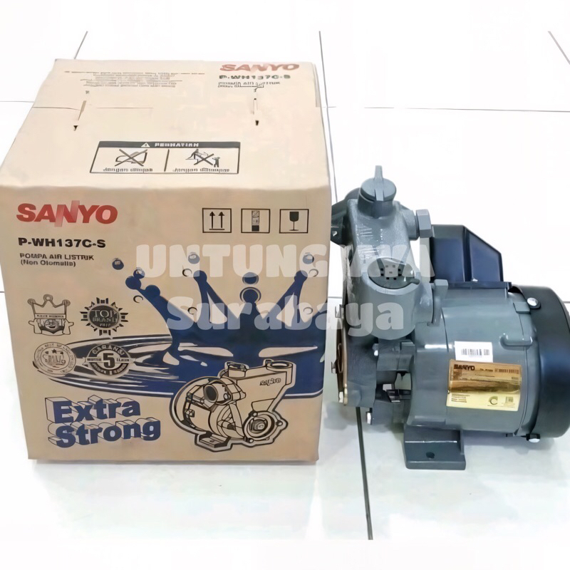 POMPA SANYO PWH 137 CS / POMPA SANYO SUMUR AIR DANGKAL NON AUTO PWH-137 C / SANYO PWH137CS / JUAL PO