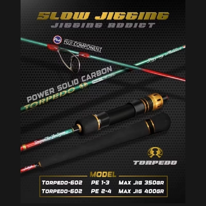 joran jigging katana terpedo 602 solid carbon fuji