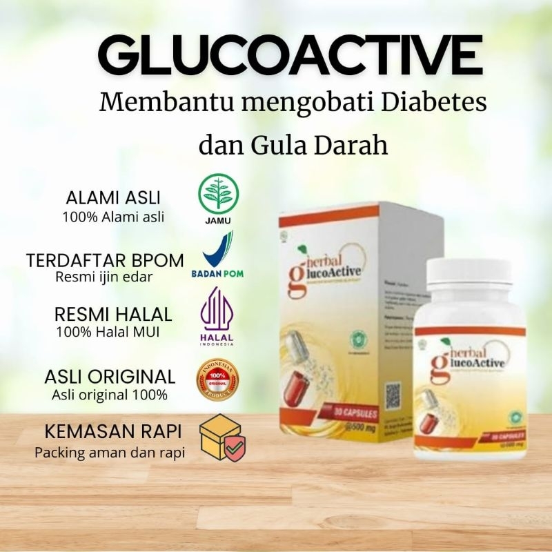 Glucoactive Asli Original Obat Herbal Diabetes Kencing Manis dan Gula Darah Glucoactive 100% Asli Or