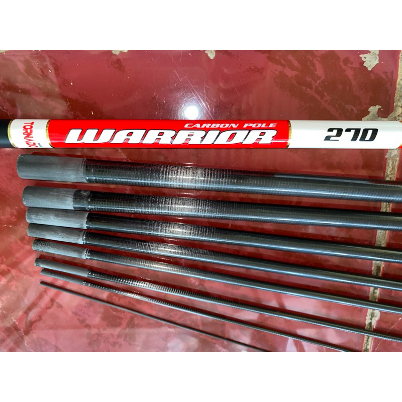 TEGEK TORNADO CARBON POLE WARRIOR 270 | Joran Carbon Ringan & Kuat | Tahan Air Asin | Cocok Mancing 
