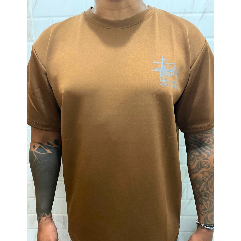 Kaos Motif Oversize Scuba Stussy
