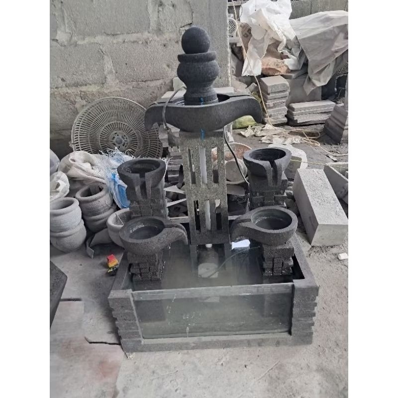 kolam air mancur minimalis hiasan rumah dan taman