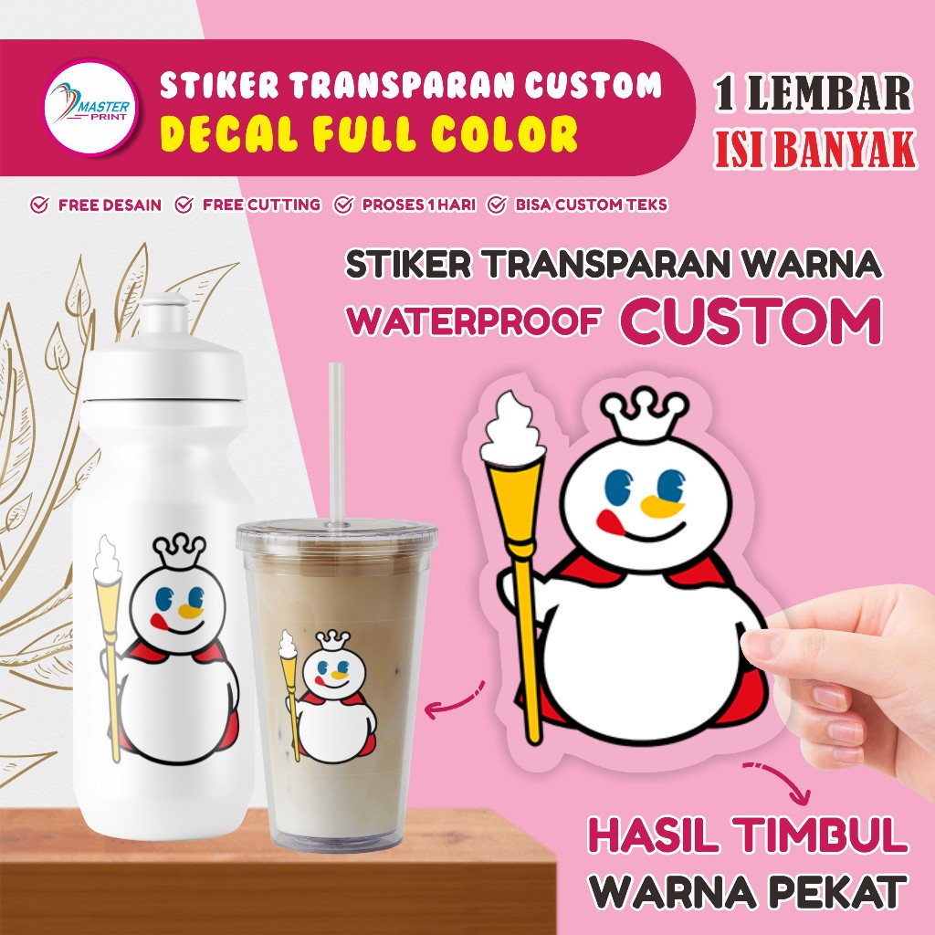 

[mp101] Stiker Decal transparan Stiker Transparant Berwarna