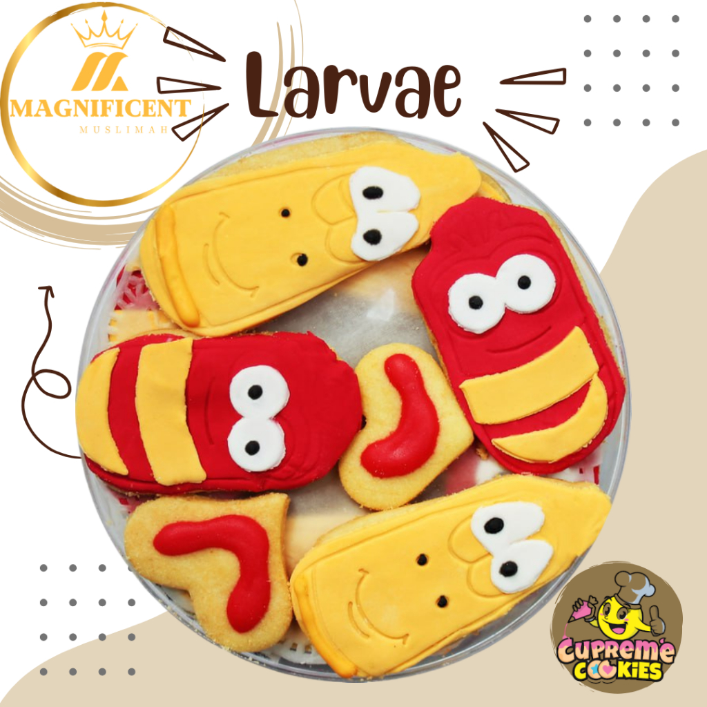 

COOKIES LARVAE BY CUPREME COOKIES BANDUNG | KUE KERING LEBARAN ANAK BENTUK LARVA