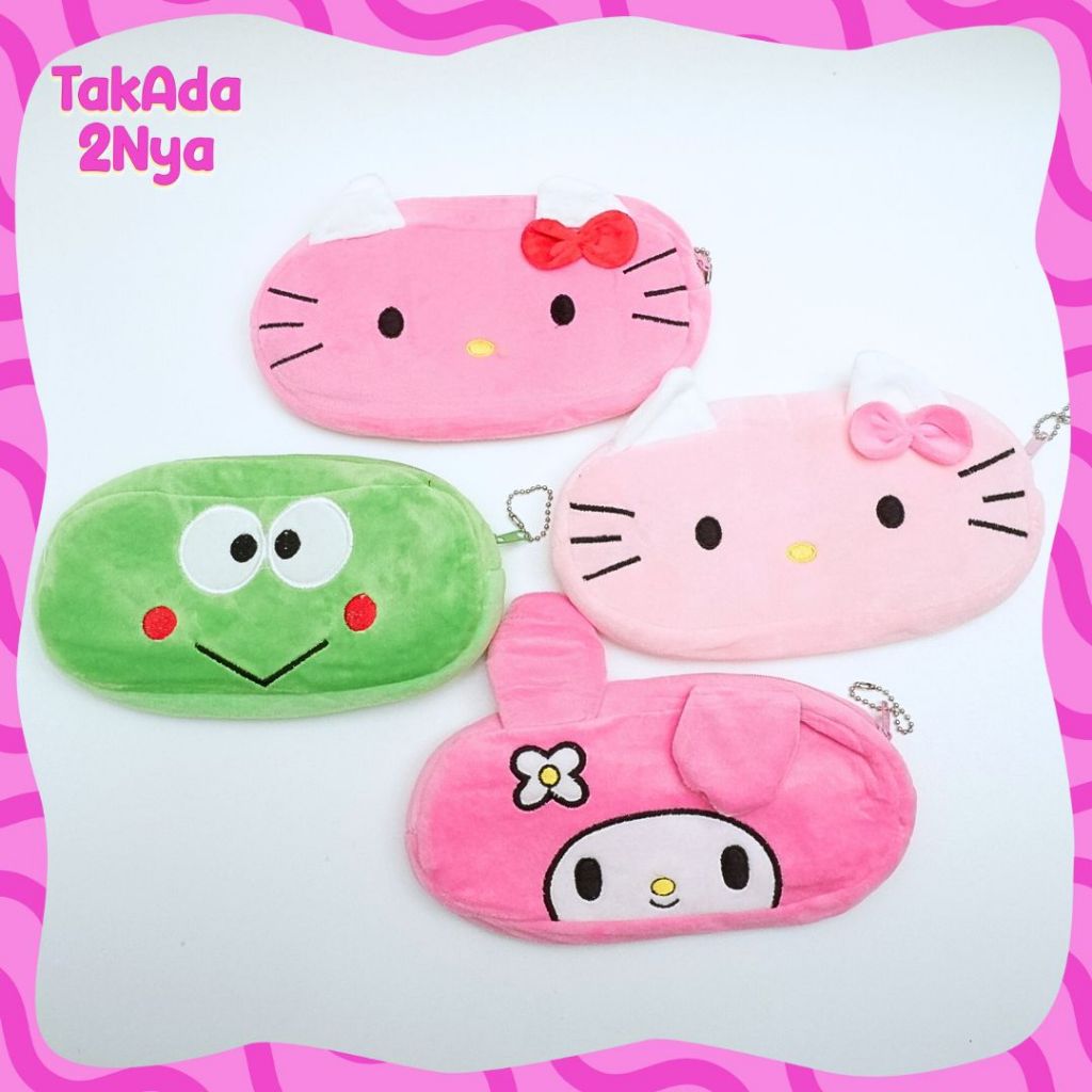 

Kotak Pensil Plushy Sanrio Tempat Wadah Kostak Pouch Makeup Kosmetik Alat Sekolah Bulu Halus Lembut