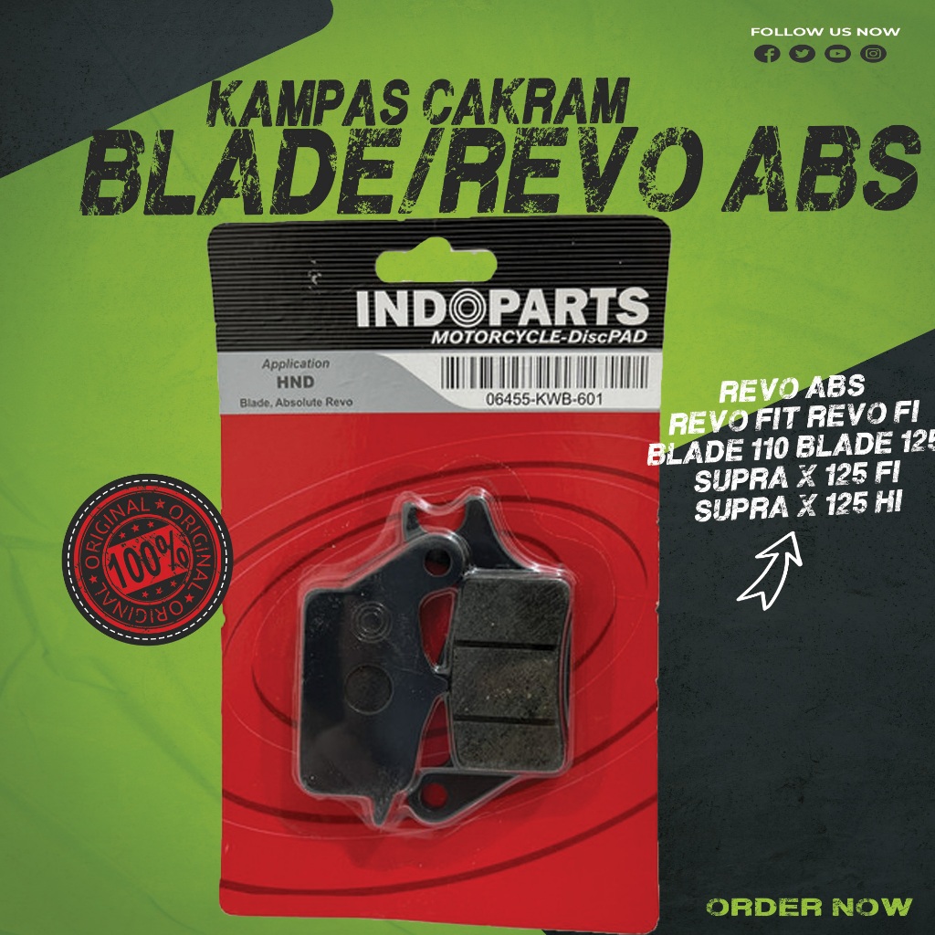 KAMPAS CAKRAM DISPAD DISCPAD INDOPART REVO ABS REVO FI REVO FIT BLADE 110 BLADE 125 SUPRA X 125 FI S