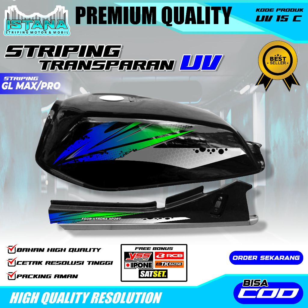STRIPING GL MAX GL PRO GL 200 GL NEO TECH VARIASI UV-STIKER GL MAX PRO VARIASI HEREX
