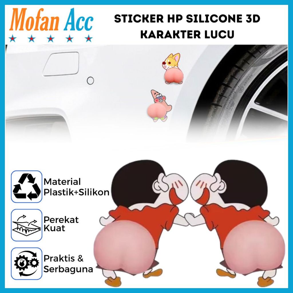 

Sticker Silicone 3D Karakter Lucu 2pcs / Bumper Pelindung Pintu Mobil Spion Kulkas Anti Bentur / Pop Socket Squishy Tempelan Hiasan Handphone Botol Minum Helm Toilet Lemari Soft Gel Stiker 3 Dimensi Viral Car Door Silikon Gemoy SHINCHAN CORGI DORAEMON