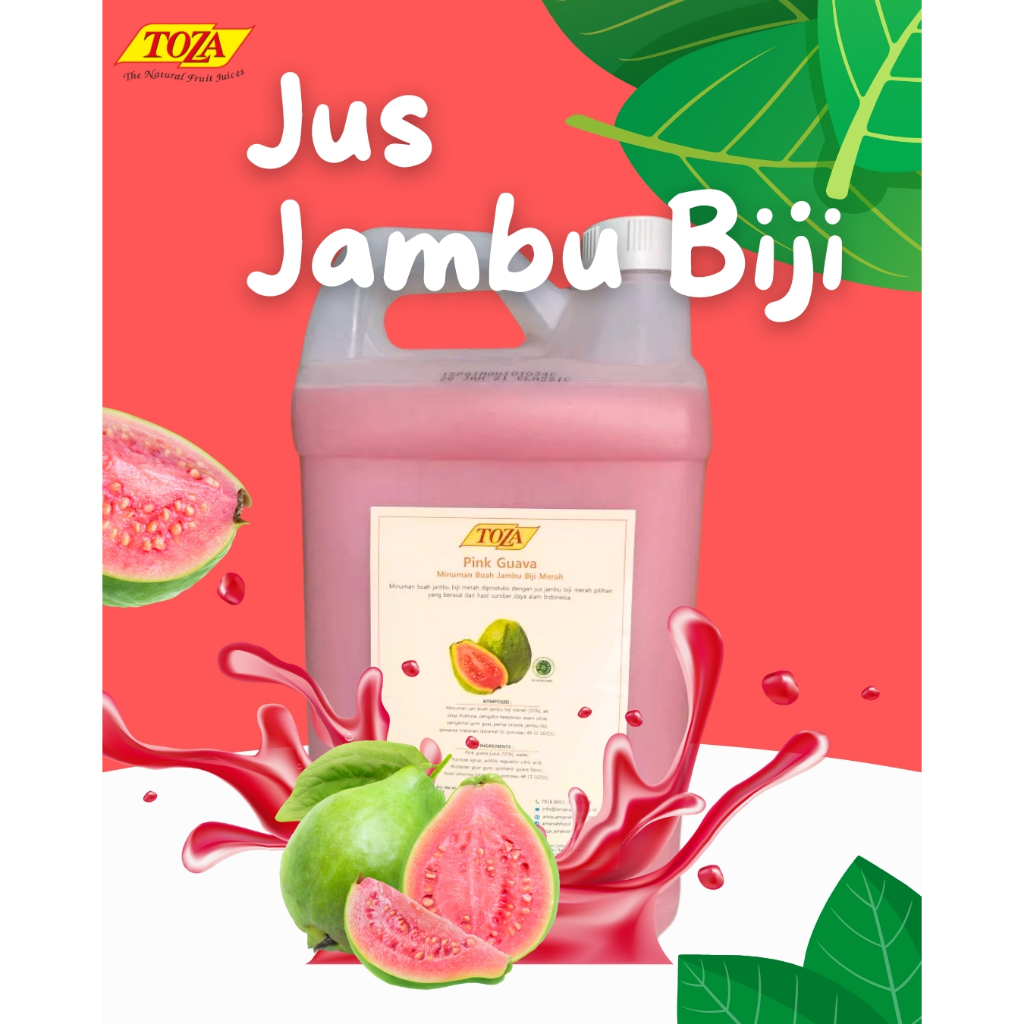 

Toza Juice - Jus Buah Asli 100% Sari Buah Jambu Biji Ukuran 5 Liter