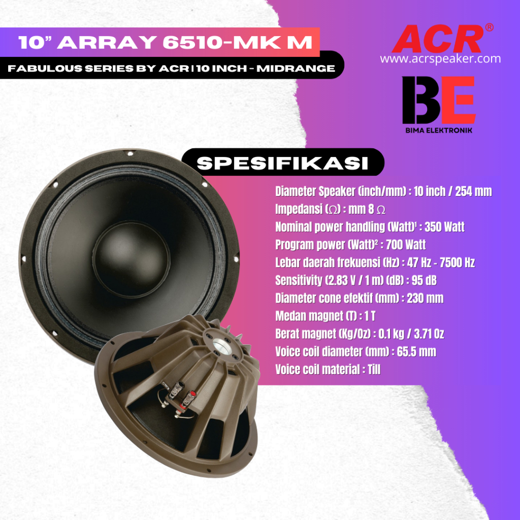 ORIGINAL PRODUK SPEAKER 10” ARRAY 6510-MK M