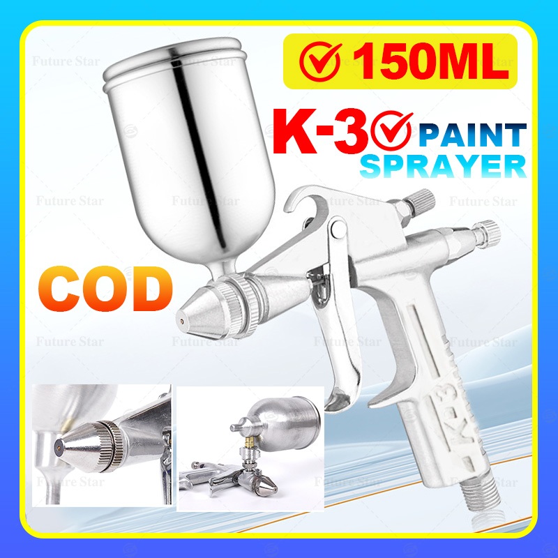 Pistol Semprot Mobil K3 150ML 0.5Mm Nosel Dinding Semprotan Sikat Udara Spray Gun Alat Semprot Porta