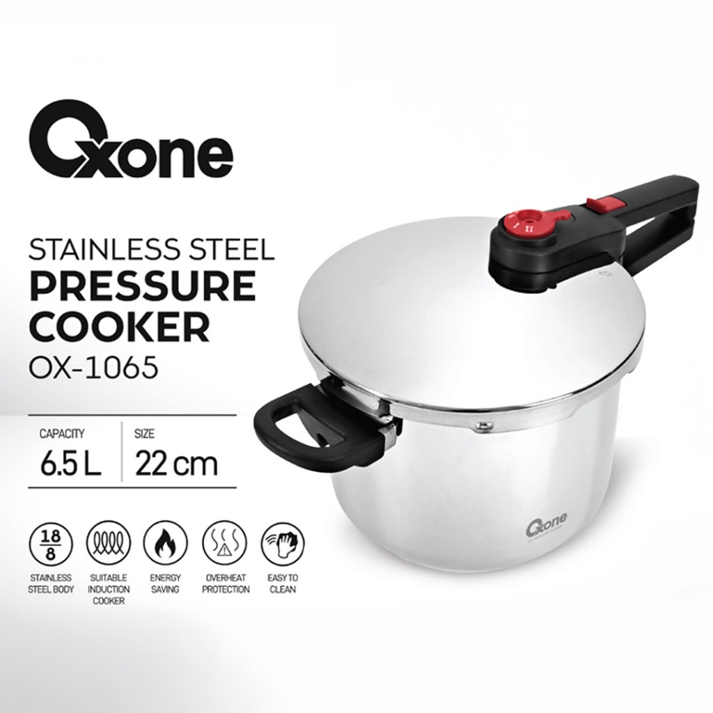Oxone OX1065 Presto Pressure Cooker Stainless Steel 6.5 Liter