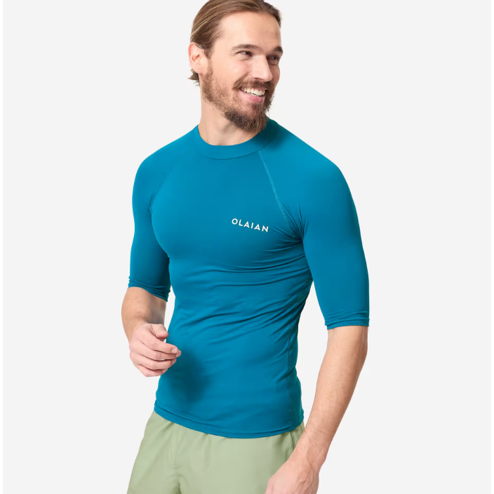 OLAIAN 100 Kaos Short Sleeve Berselancar Pria UV Protection