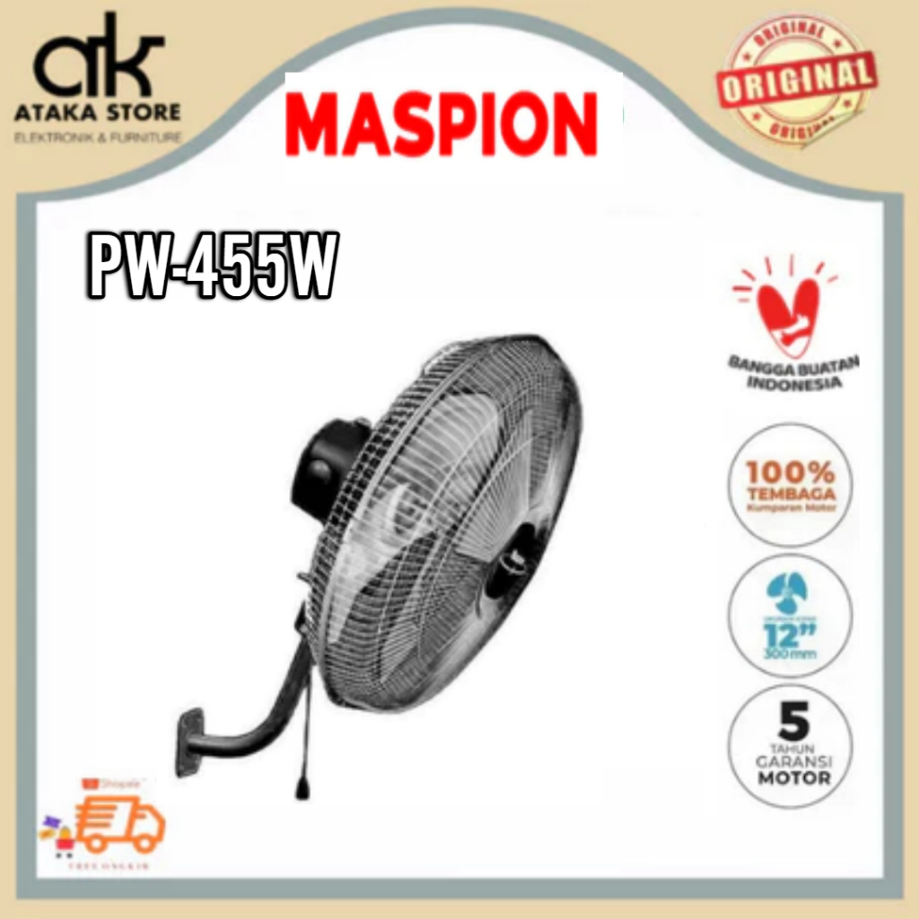 Kipas Maspion Dinding PW 455W Kipas Angin Dinding Maspion 18Inch