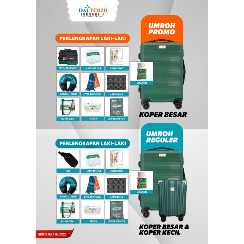 PAKET PERLENGKAPAN IBADAH UMROH LAKI-LAKI