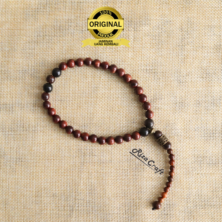 Tasbih Kayu Galih Nagasari mix Galih Asem Kelor Hitam ASLI 100% Original Cirebon 33 Butir by Rizacra