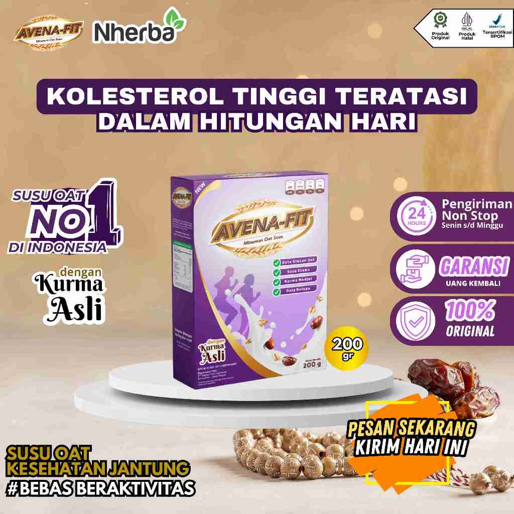 

Avena Fit - Sereal Oat Susu Bantu Atasi Kolesterol Jahat
