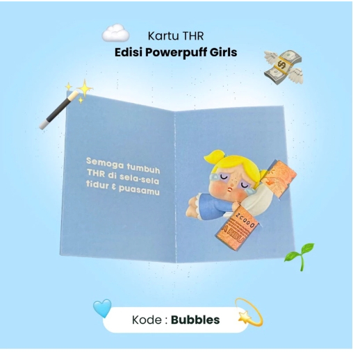 

Kartu Lebaran THR Amplop Crybaby Powerpuff Girl PPG 3D [Grosir]