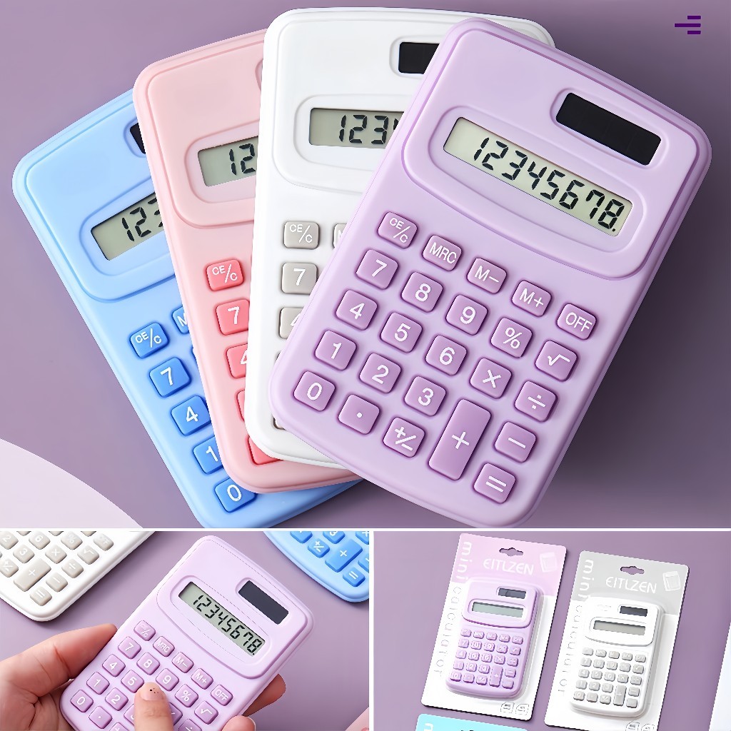 

Kalkulator Mini 8 Digit, Ukuran Saku, Warna-Warna Lucu