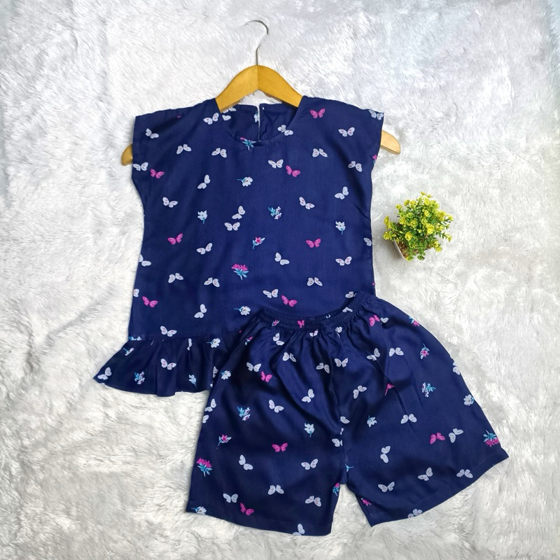 Setelan Anak Perempuan Bahan Rayon premium / Setelan Pendek / One Set Anak 3-10Tahun Bahan Rayon