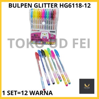 

(1 SET) Bulpen Glitter/ Bulpen Glitter XI ZUA/Bulpen Glitter new 12 warna/ Bulpen 12 warna glitter