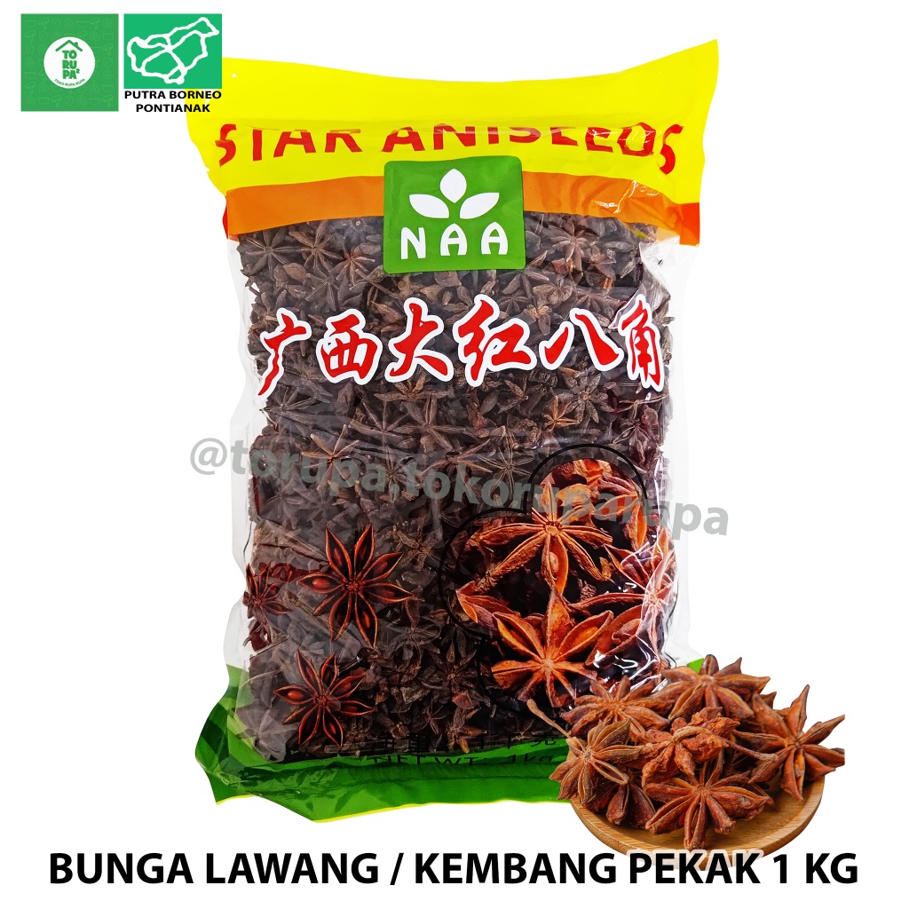 

Bunga Lawang Kering 1 kg / Kembang Pekak / Bumbu Rempah Dapur Rendang Gulai Kari