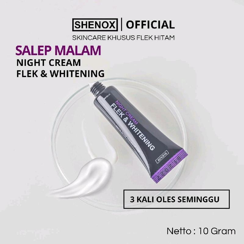 Shenox Skincare Salep Flek Night Whitening Resmi BPOM | Salep Malam Flek Hitam