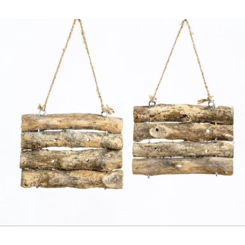 papan pot anggrek kayu kopi tempel