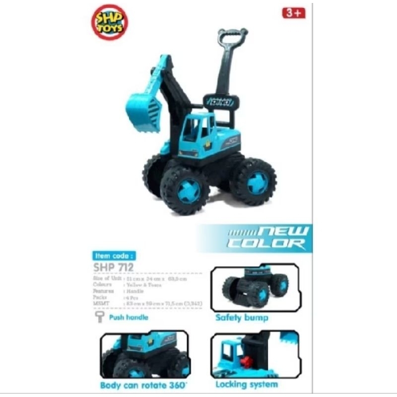SHP SBS 712 MOBIL BESKO ESKAVATOR ANAK DUDUK DORONG MOBILAN KONSTRUKSI ANAK DORONG BEKO