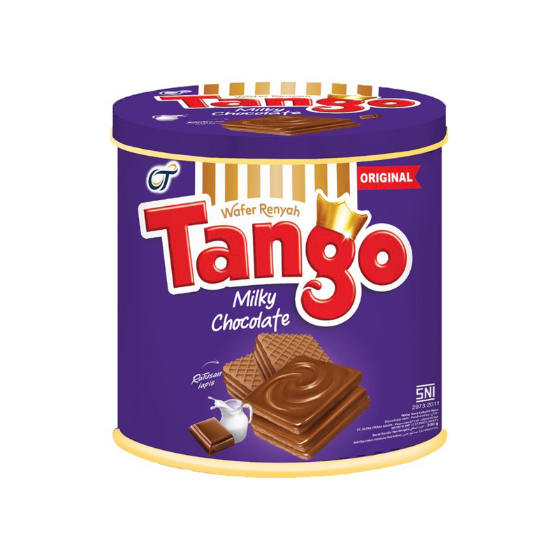 

TANGO WAFER COKELAT MILKY KALENG 200g