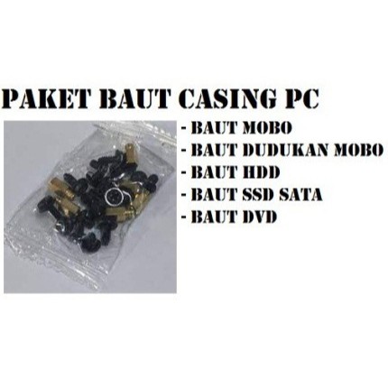 baut set paket casing komputer pc screw untuk merakit pc