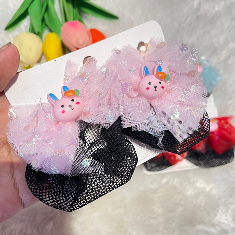 Jepit rambut 1 pasang jaring HARNET lucu Jepit rambut HARNET anak cepol rambut anak lucu cepol sangg