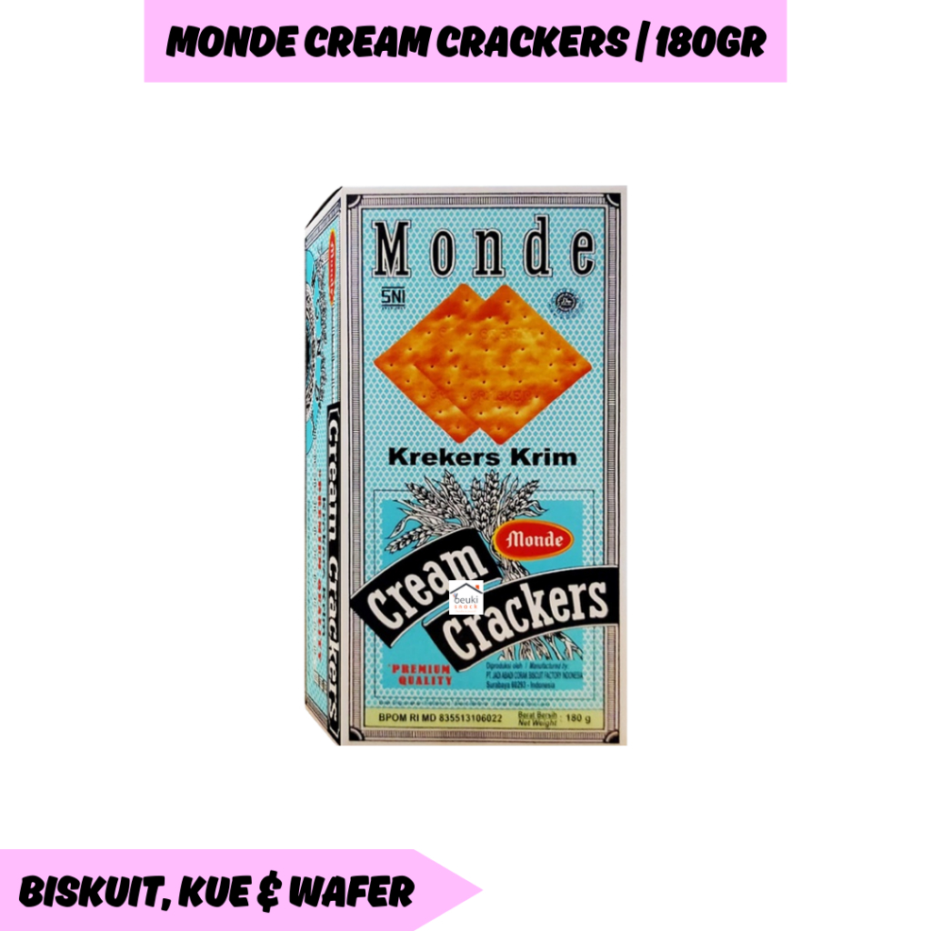 

Monde Cream Crackers Krekers Krim Kemasan Box