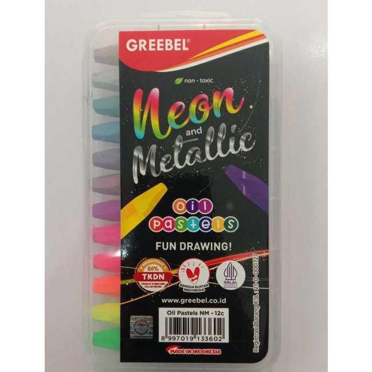 

OIL PASTEL WARNA NEON AND METALIC 12 WARNA GREEBEL