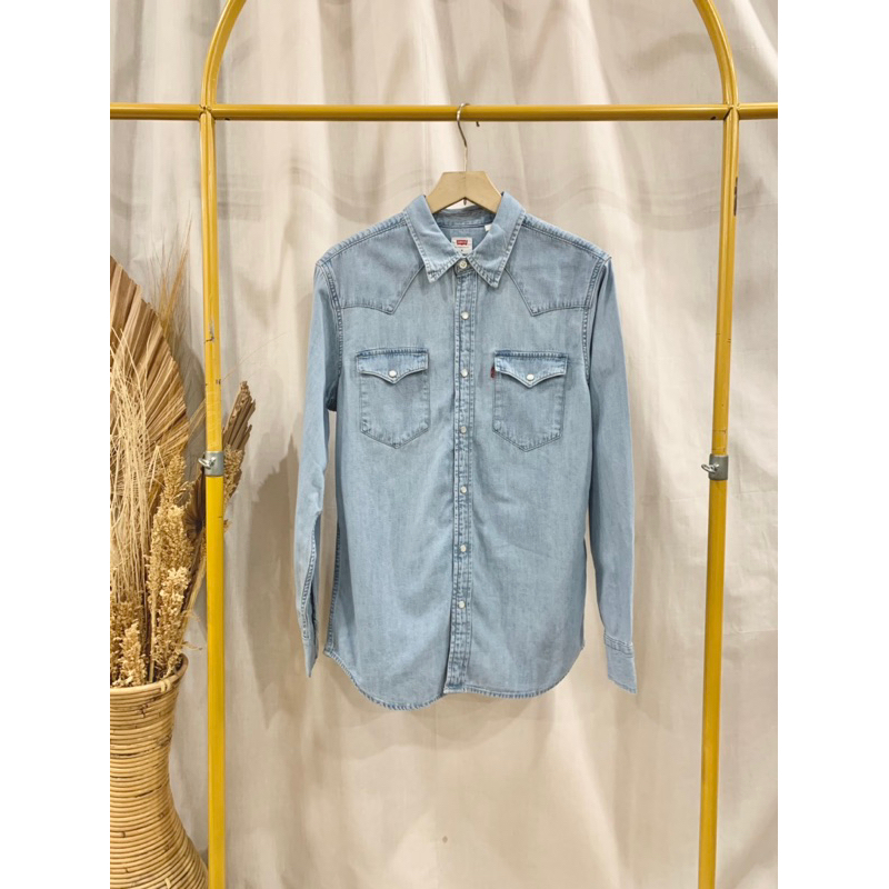 Kemeja Jeans Dan Polos Tangan Panjang By Levis Pria