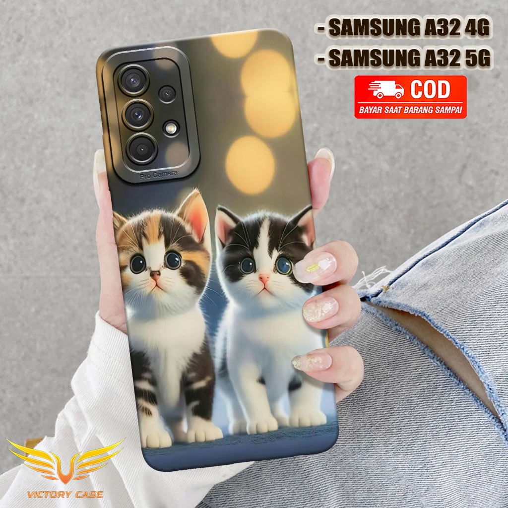 Case Samsung A32 4G / A32 5G Terbaru - Fashion Case KUCING - Casing Samsung A32 4G / A32 5G - Case L