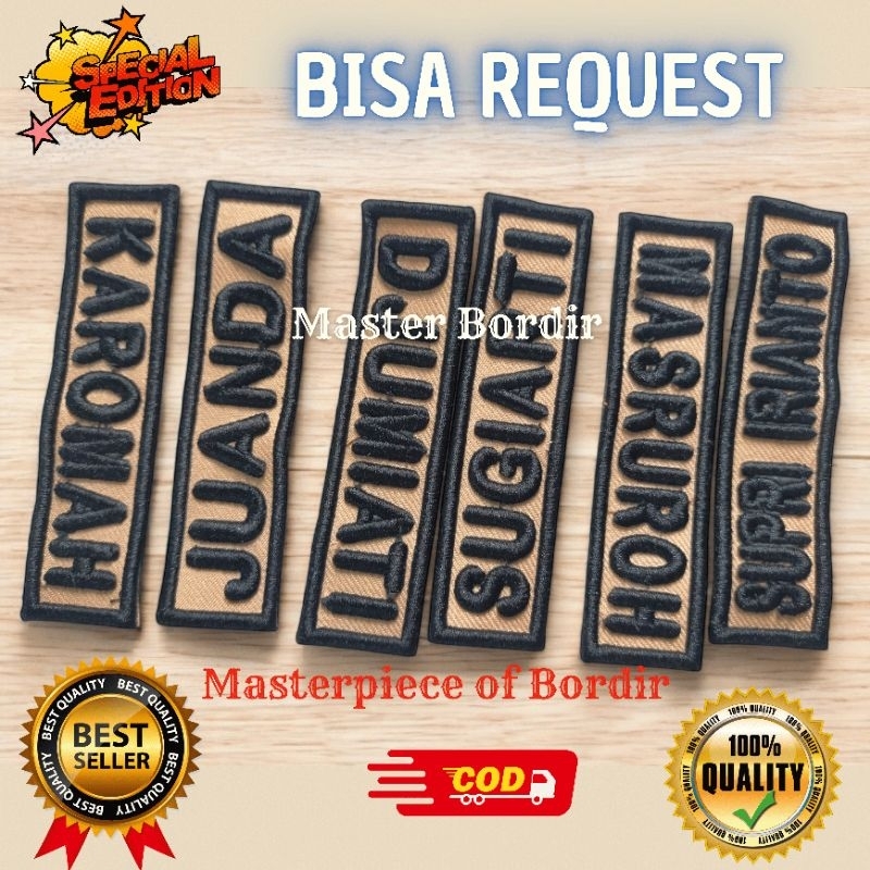 BORDIR TIMBUL NAMA PRAMUKA