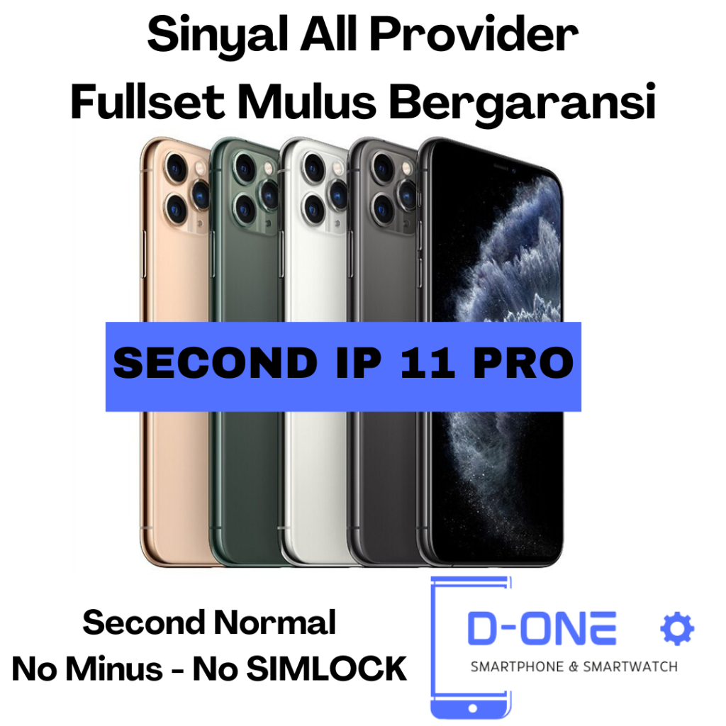 IPHONE 11 Pro Original 64B/128GB Mulus Like New Bergaransi FULLSET