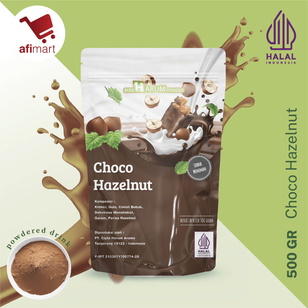 

Budi Harum Choco Hazelnut 500gr / Minuman Serbuk rasa Choco Hazelnut
