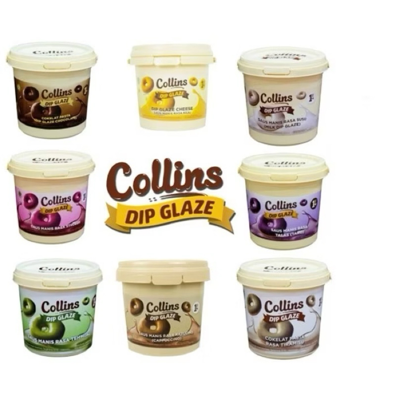 

Collins Dip Glaze 1kg - Topping Dipping Glaze Aneka Rasa Chocolate Coklat Strawberry Tiramisu Green Tea