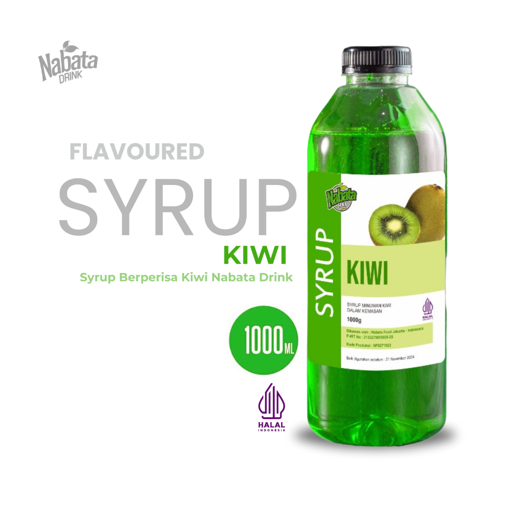 

Sirup Kiwi 1000ml Nabata Drink - Kiwi Syrup -Sirup Kwi Untuk Restauran Cafe