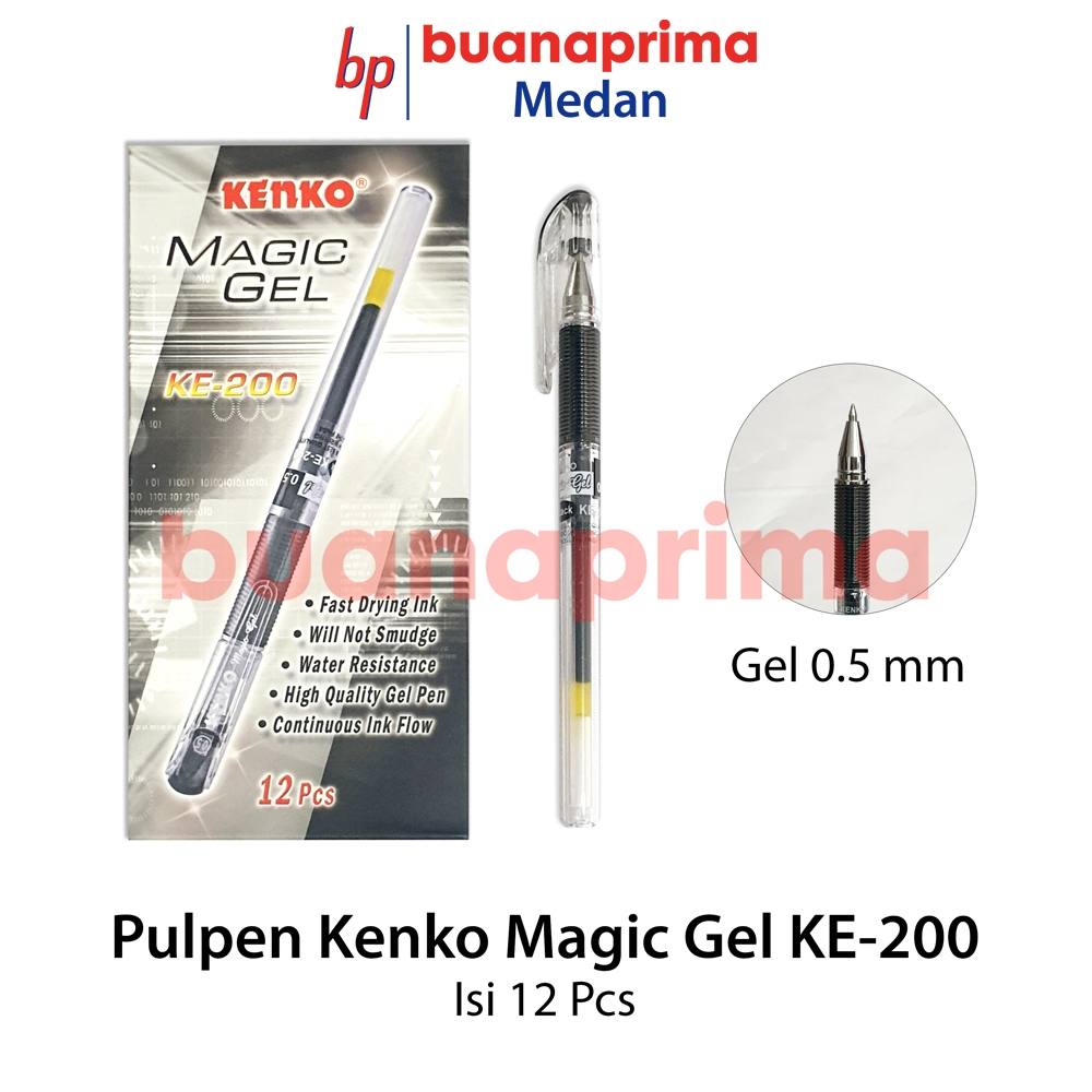 

Pulpen KENKO MAGIC GEL KE-200 isi 12 pcs Pen Cair