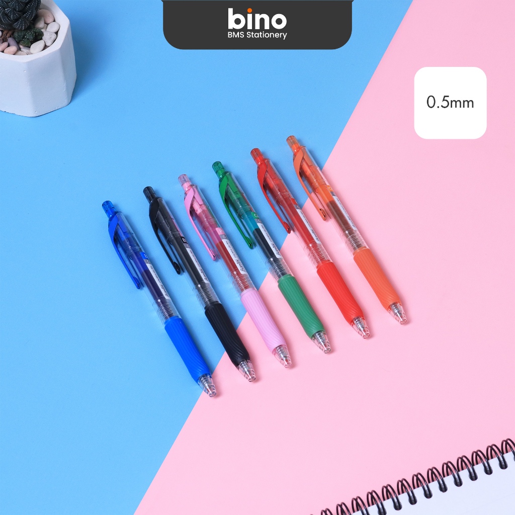 

[BMS Tangerang] Bantex Pulpen Gel Warna / Colorful Gel Pen 0.5 mm Berbagai Warna BG1113