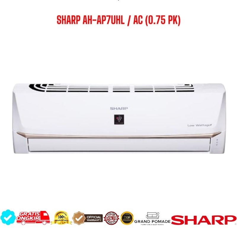 AC Sharp AH-AP7UHL - Pendingin Ruangan 3|4 PK Plasmacluster Ion HD