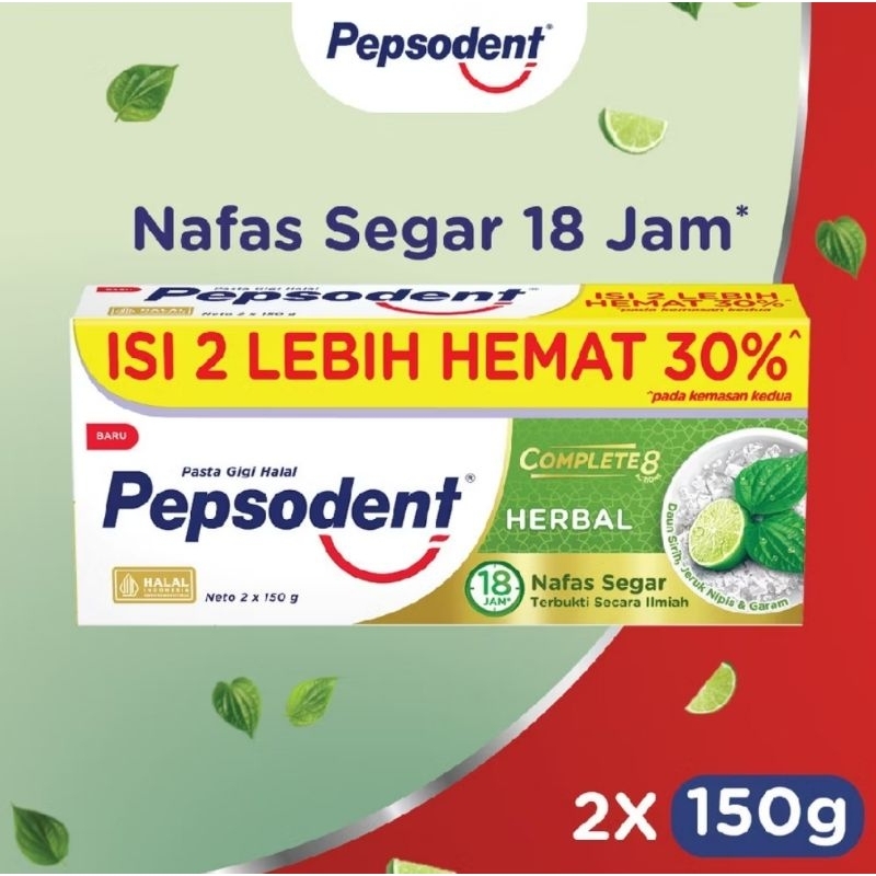 Pepsodent Herbal Complete Action 190gr Beli 1 Gratis 1 / Charcoal Whitening 160g
