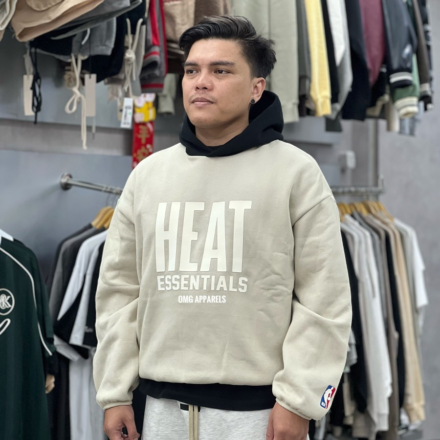 Fear of God Essentials NBA Heat Wheat Hoodie