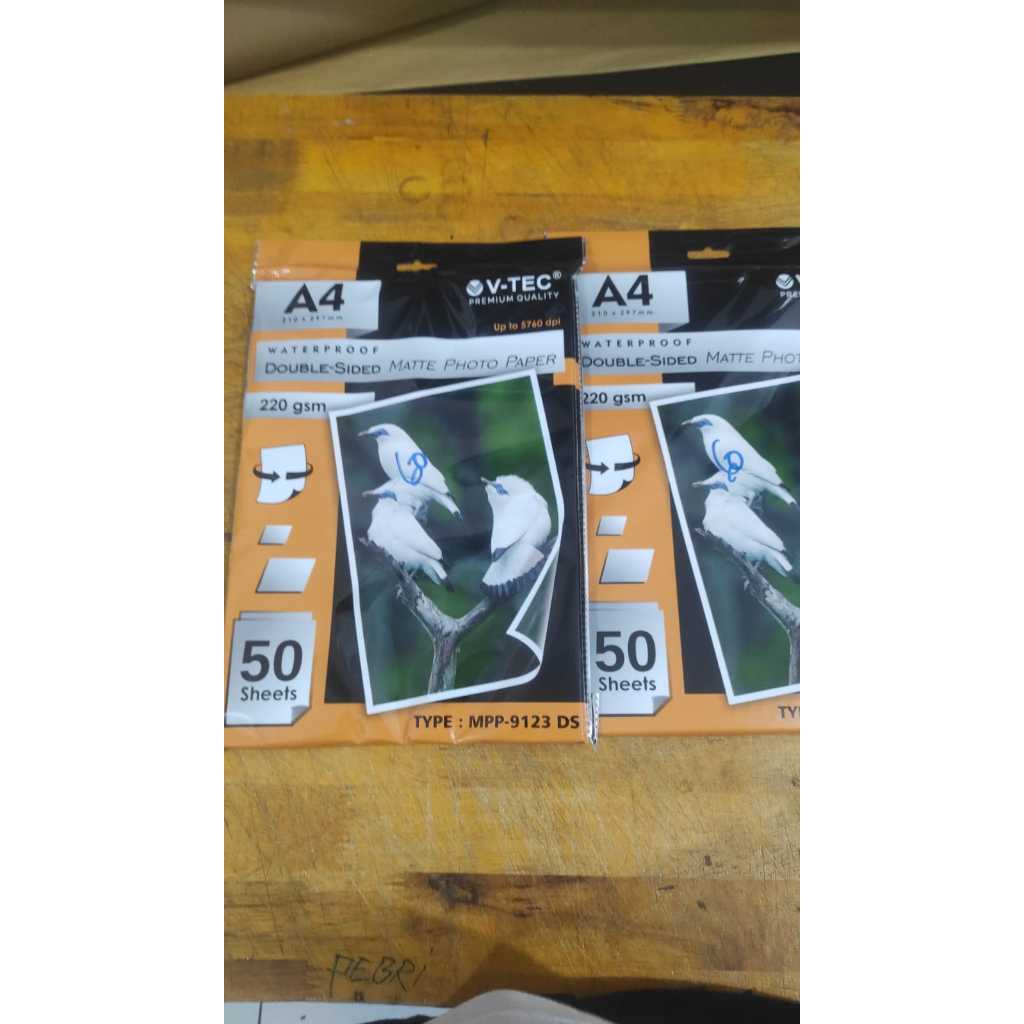 

Kertas Foto Matte A4 220 gsm 50lembar- V-Tec.