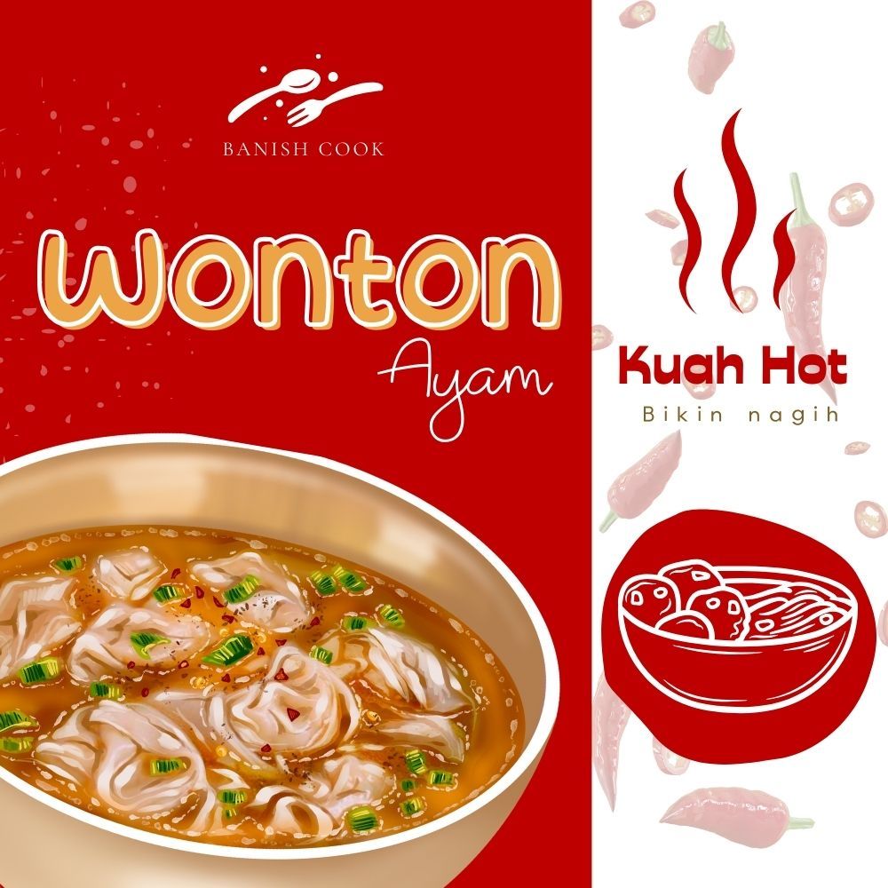 

Banish Cook - Wonton Ayam Kuah Hot Chili Oil Bikin Nagih