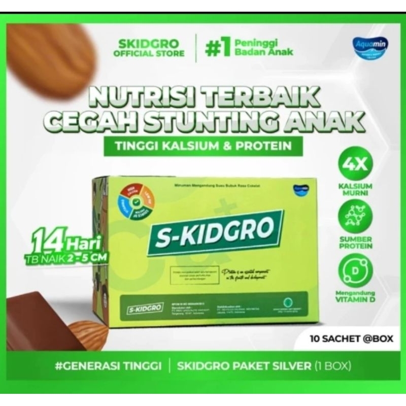 

S-KIDGRO Susu Peninggi Badan Terbaik Untuk Anak - S KIDGRO Susu Bantu Penuhi Kebutuhan DHA Anak - 1 box 10 Sachet